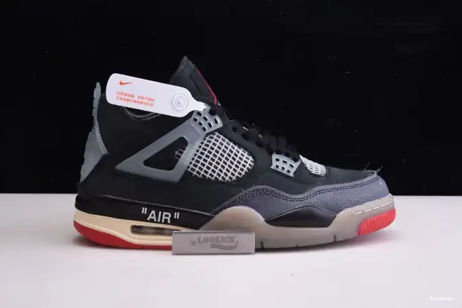 Cheap MAX Bred x White Off Jordan 4 CV9388-001 Retro Air 0523